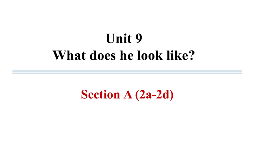人教新目标Go For It!  七年级下册  Unit 9 What does he look like？  Section A(2a-2d)课件(共22张PPT)