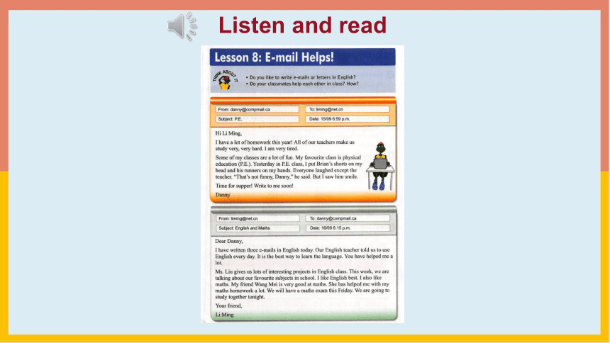 Unit 2 Lesson 8 E-mail Helps!课件-冀教版英语八年级上册(共24张PPT)