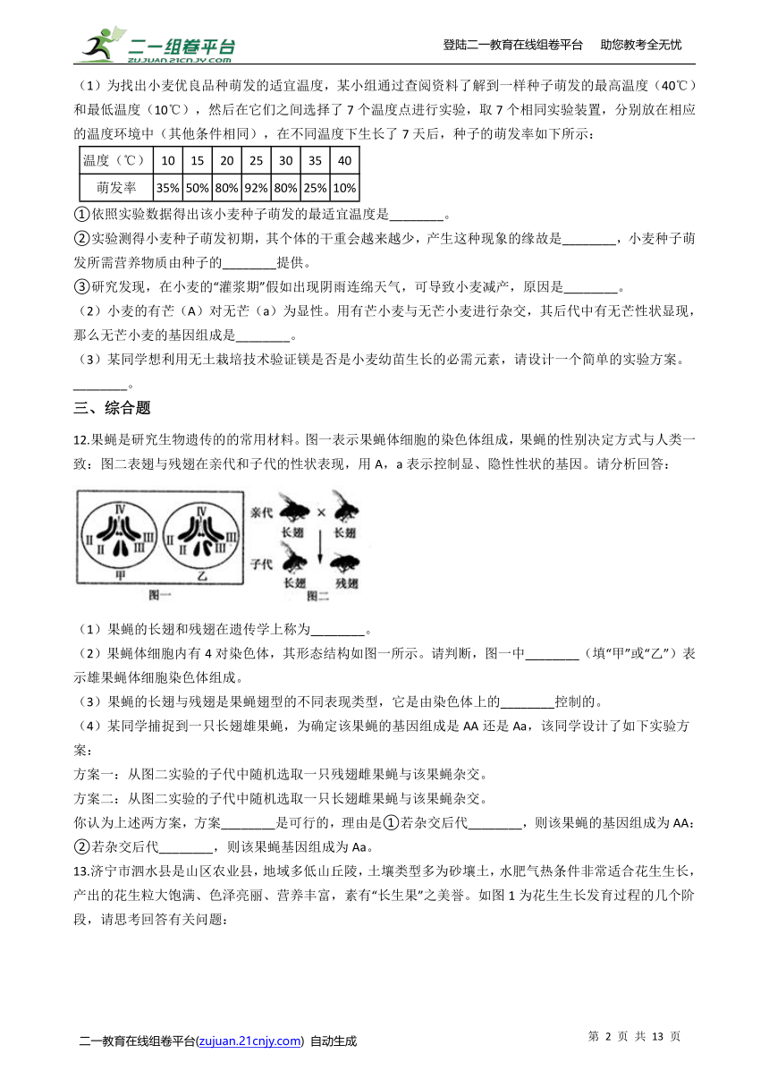 初中生物苏教版八年级下册8.22.2人的性状和遗传 同步练习（含解析）