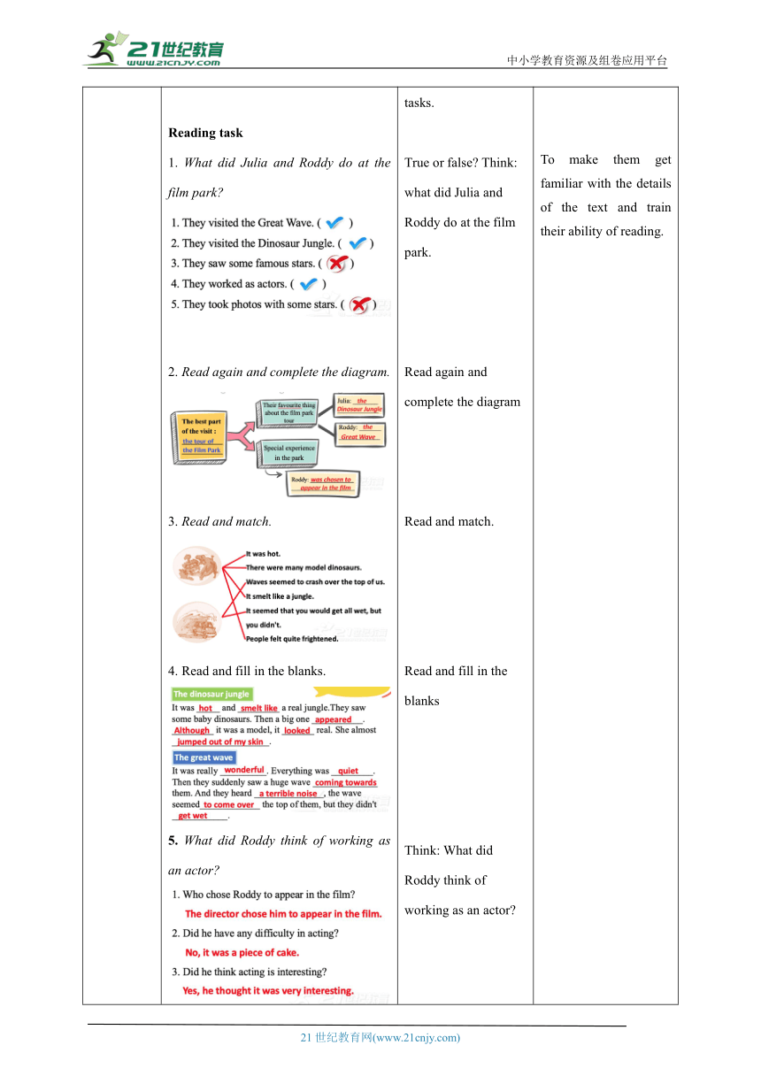 Unit 5 Action! 第5课时More practice, Culture corner & Project 教案