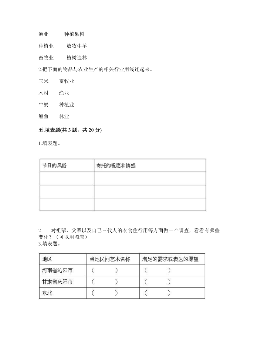 四年级下册道德与法治 期末达标测试题 （含答案）