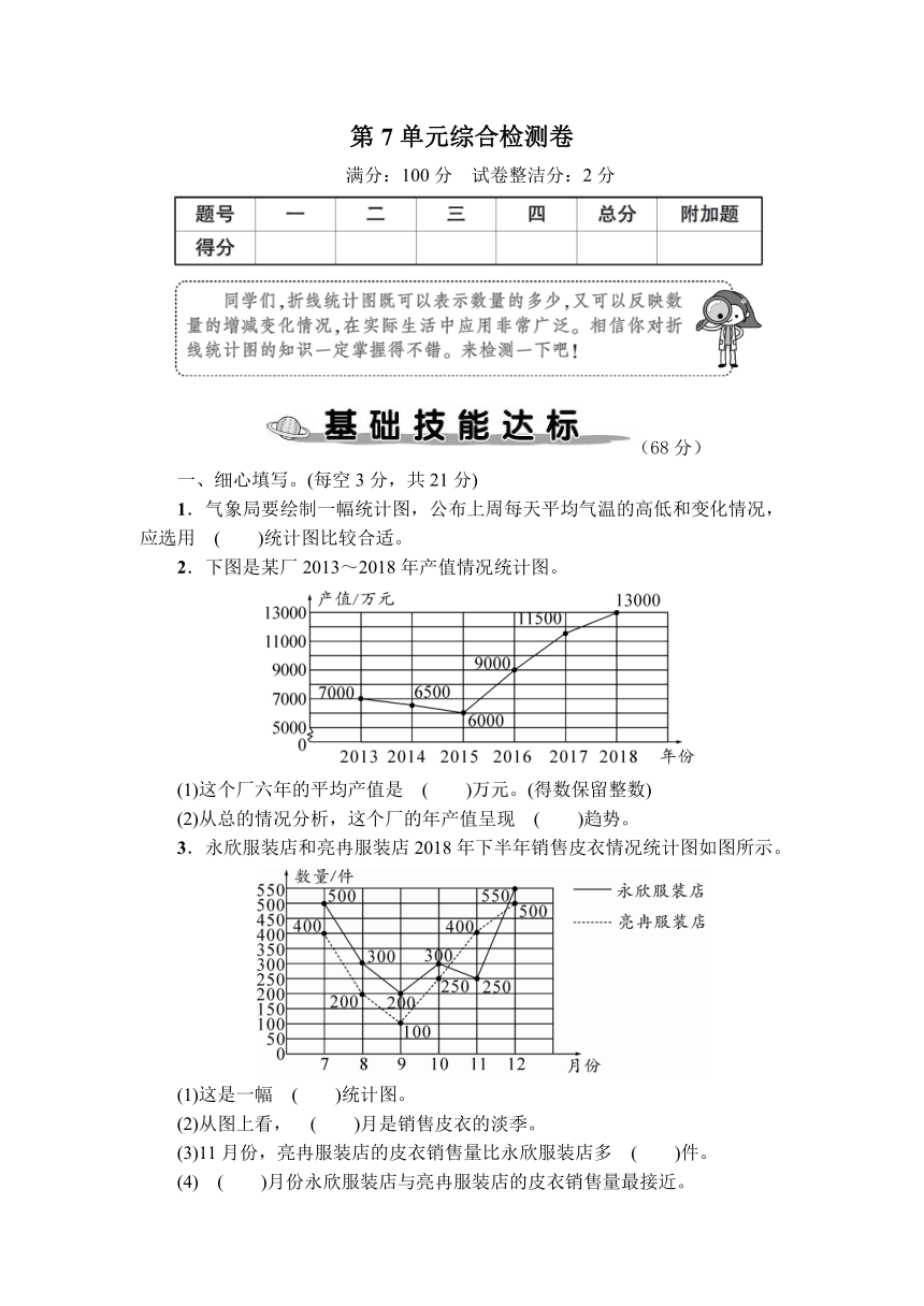 人教版数学五年级下册第7单元综合检测卷（含图片答案）