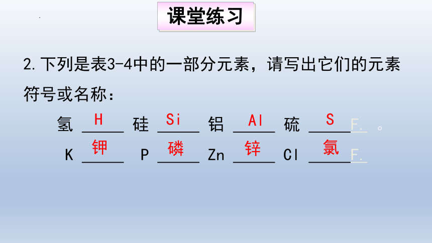 第三单元课题3 元素第二课时元素符号元素周期表简介-2022-2023学年九年级化学人教版上册(共23张PPT)