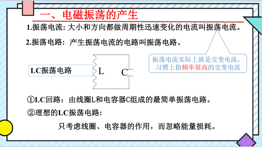 4.1电磁振荡课件+高二下学期物理人教版（2019）选择性必修第二册(共36张PPT)