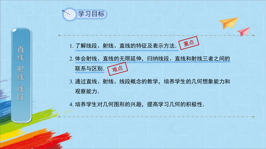 2022-2023学年人教版七年级数学上册4.2直线、射线、线段 第1课时 课件(共19张PPT)