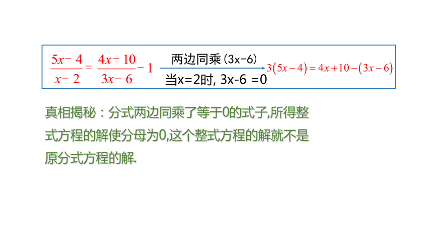 苏科版数学八年级下册10.5 第2课时 分式方程的増根 同步课件(共15张PPT)