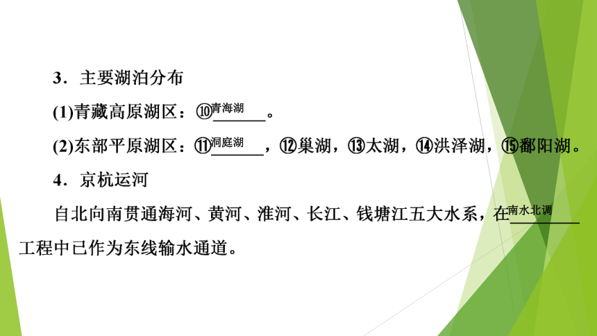 高中区域地理复习中国的河流和湖泊复习课件