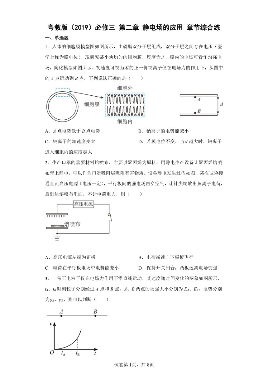 第二章静电场的应用章节综合练（word版含答案）