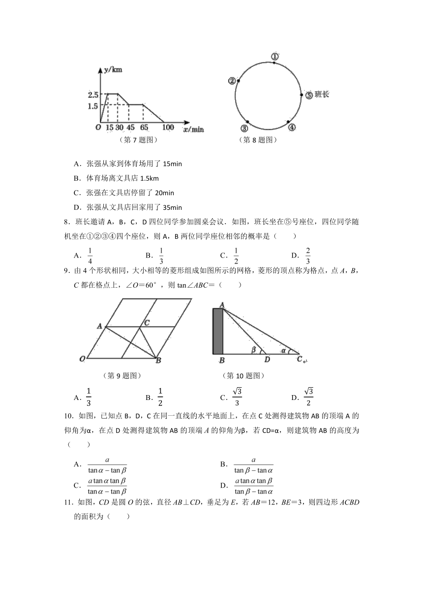 2023年湖北省恩施州中考数学模拟试卷（无答案）