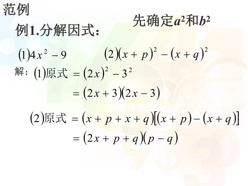 人教版数学八年级上册14.3.2 因式分解---平方差公式1 课件（22张）