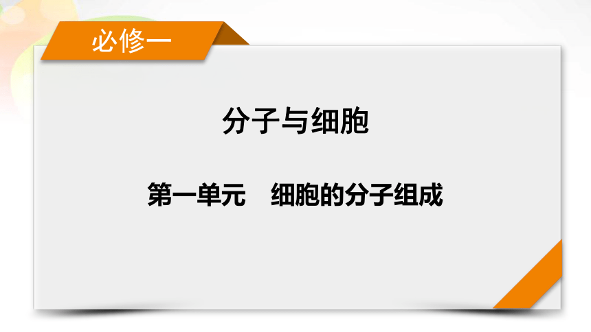 必修1 第1单元 第1讲 细胞中的元素和化合物、无机物 课末总结(课件共9张PPT）