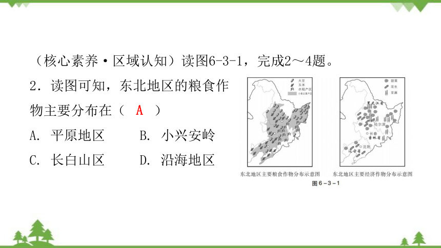 湘教版地理八年级下册 第六章第三节  东北地区的产业分布  习题课件(共31张PPT)