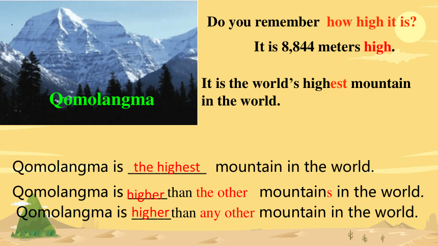 Unit 7 What's the highest mountain in the world?Section A 3a~3c课件（共14张PPT，内嵌音频）人教版英语八年级下册