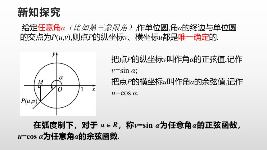 1.4.1单位圆与任意角的正弦函数、余弦函数定义+课件(共17张PPT)-2022-2023学年高一下学期数学北师大版（2019）必修第二册