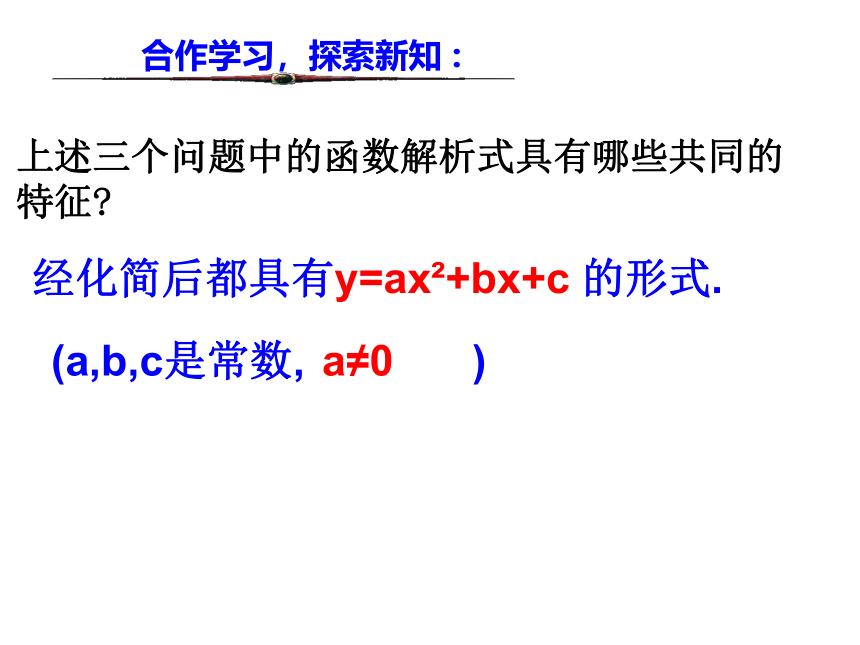 沪科版数学九年级上册 21.1 二次函数课件(共17张PPT)