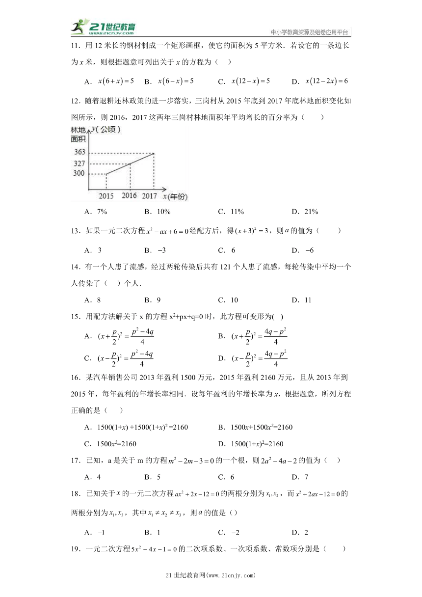 第21章 二次函数与反比例函数 选择题  专题训练 九年级上册数学 沪科版（含答案）