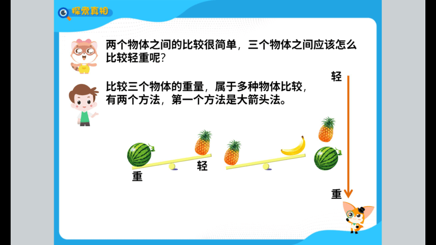 一年级暑假北师大版数学机构版课件 12比轻重(共63张PPT)