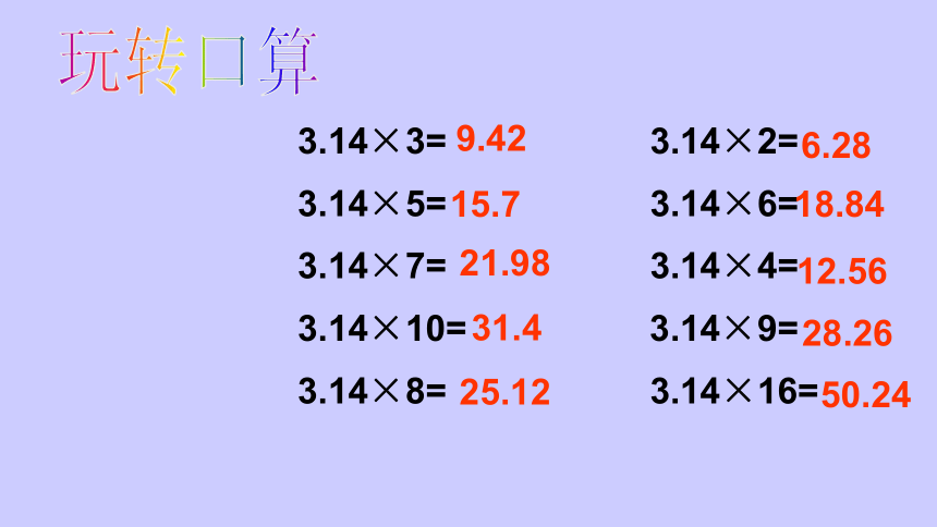 青岛（六三）版数学六上 5.3圆的面积 课件（21张ppt)