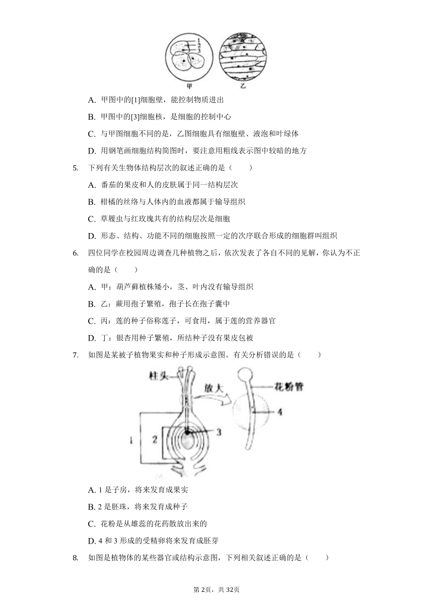 2020-2021学年山东省临沂市蒙阴县八年级（下）期中生物试卷（word版含解析）