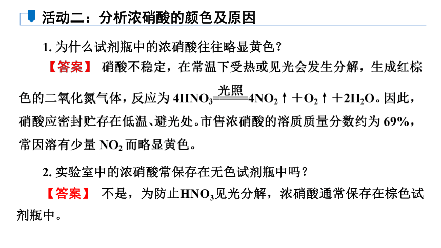 专题7 第2单元 课题2 硝酸  课件(共34张PPT)   2022-2023学年高一下学期化学苏教版（2019）必修第二册