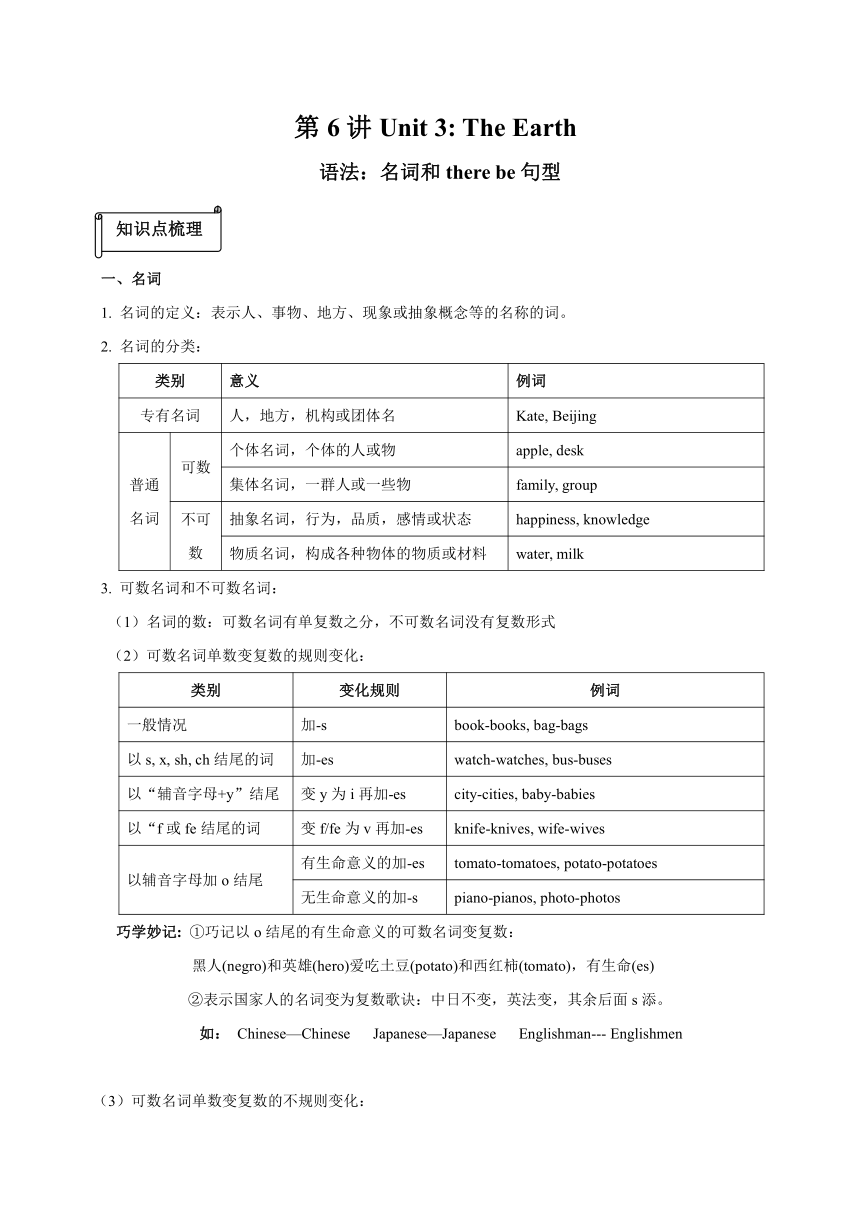 牛津深圳版七上：Unit7 同步语法讲解 导学案（含答案）