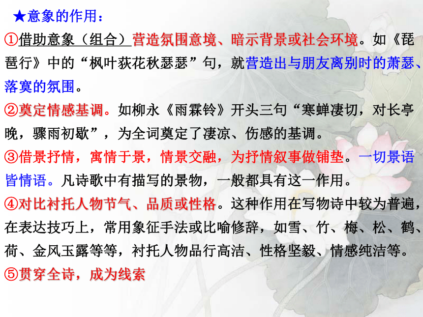 2022届高考专题复习：鉴赏古代诗歌的形象之景物形象课件（31张PPT）