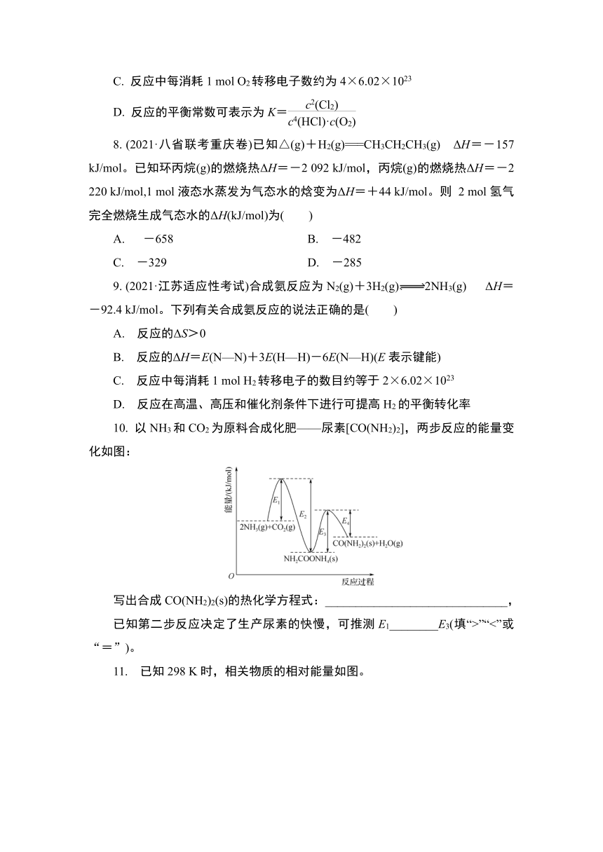 江苏2023高考二轮复习 微主题热练6　反应热与盖斯定律 （含解析）
