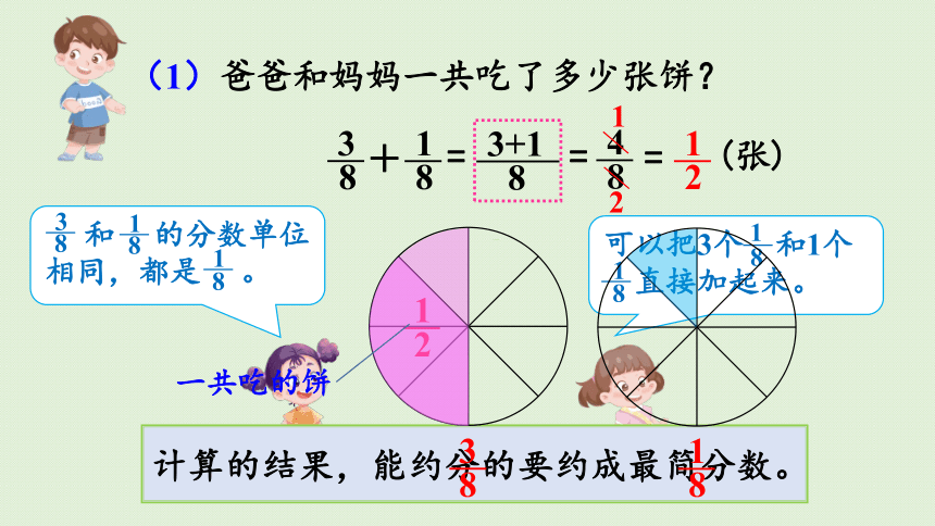 五年级下册数学  6.1同分母分数加、减法  人教版  课件(22张PPT)