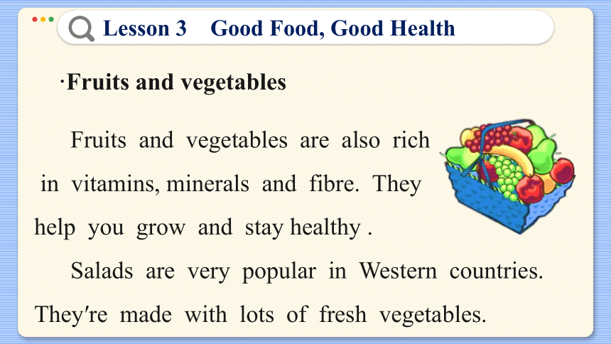 Lesson 3 Good Food，Good Health 课件（43张PPT)