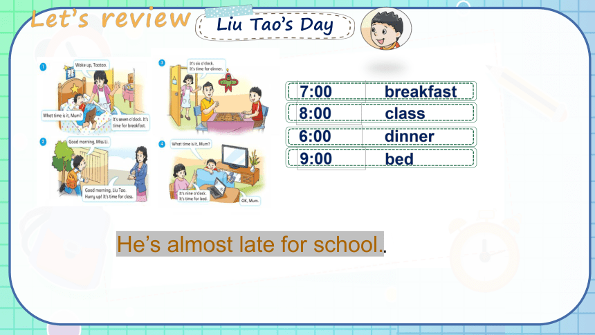 Unit 6 What time is it？ Writing time 课件(共23张PPT)