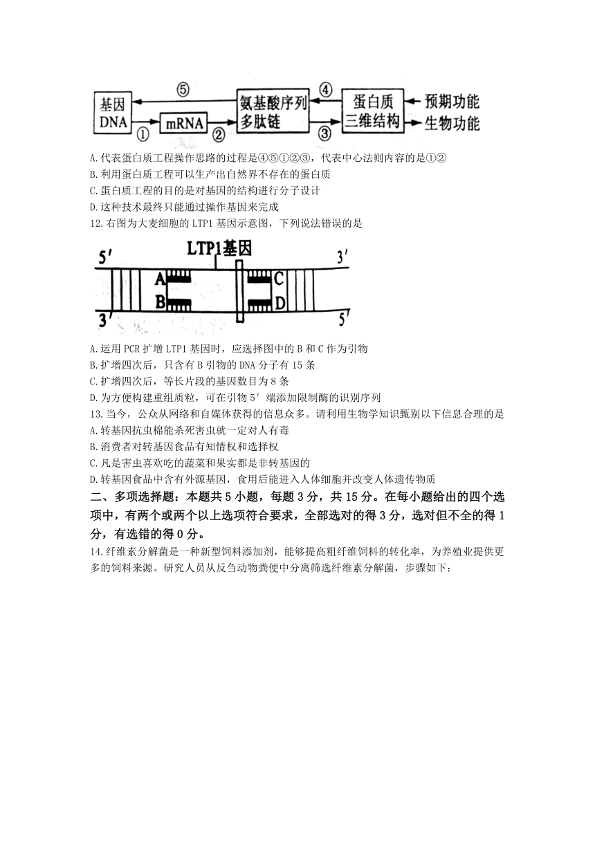 河北省张家口市新时代NT名校联合体2022-2023学年高二下学期期中考试生物学试题（Word版含答案）