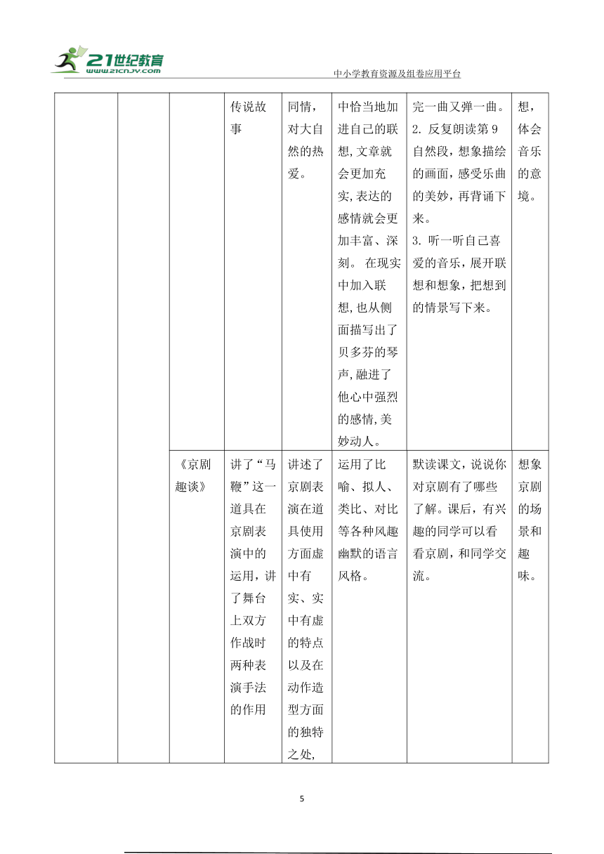 统编版六年级上册语文第七单元大单元教案