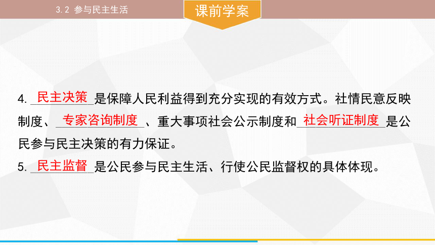 （核心素养目标）3.2 参与民主生活 课件(共37张PPT) 统编版道德与法治九年级上册