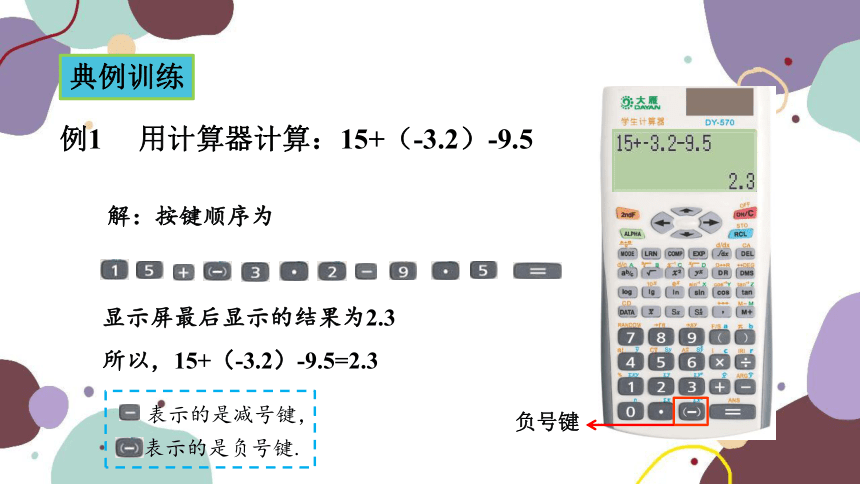 青岛版数学七年级上册 3.5利用计算器进行有理数的运算 课件(共12张PPT)