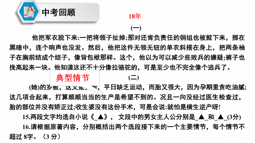 名著阅读人物形象题课件2022年中考语文二轮复习（共20张PPT）