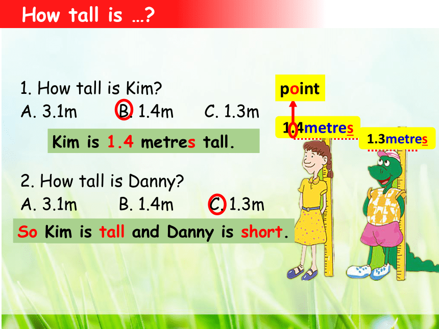 Unit 3 Lesson 14 Are You Short or Tall 课件(共15张PPT)