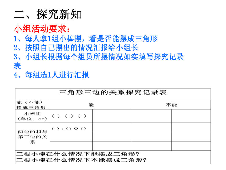 青岛版五四制数学四上 4.2.1三角形的三边关系 课件（16张ppt）