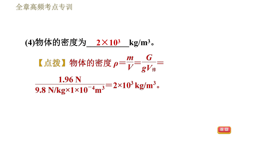 沪粤版八年级下册物理习题课件 第9章 全章高频考点专训  专训3  浮力与密度测量（30张）