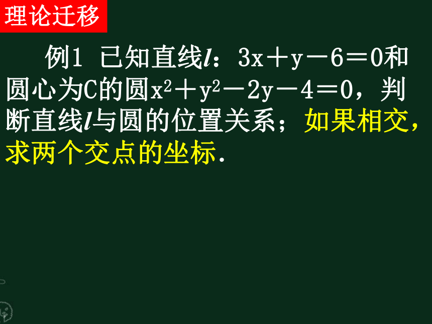 高中数学人教A版必修2课件-4.2.1直线与圆的位置关系（14张PPT）