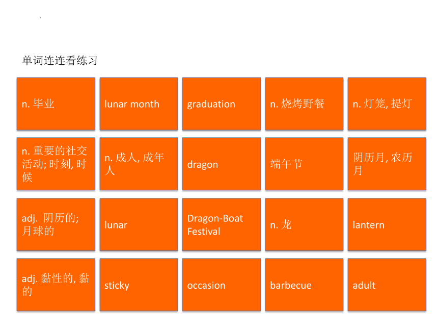北师大版（2019）必修第一册Unit3Celebrations 单词连连看课件(102张ppt)