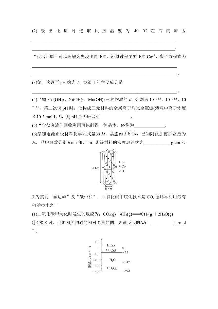 非选择题专练1  专项练增分提能（含解析）2024年高考化学二轮复习