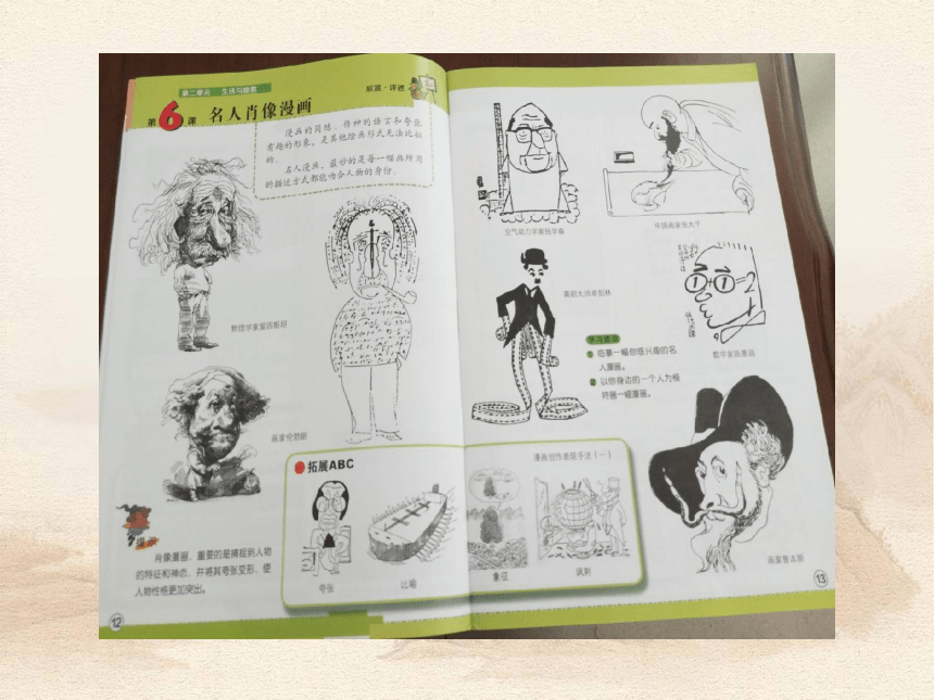 六年级上册美术课件-第6课 名人肖像漫画  辽海版 (共18张PPT)