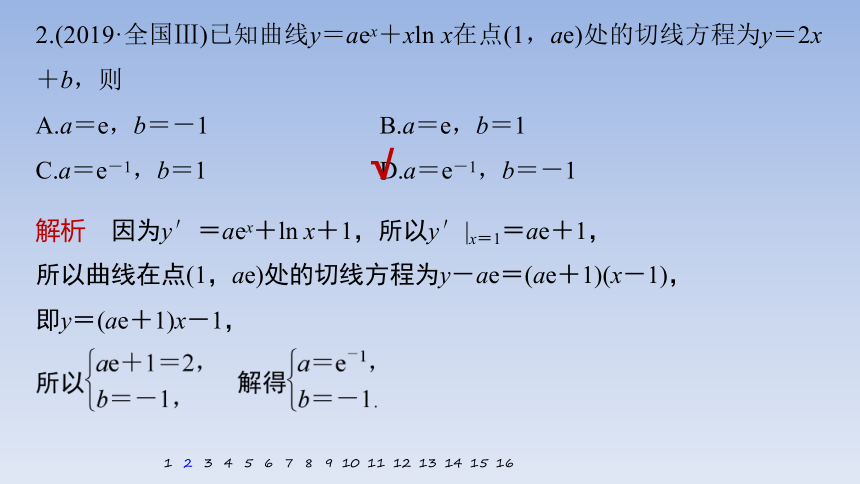 第6练　导数的几何意义及函数的单调性 课件（共51张PPT）