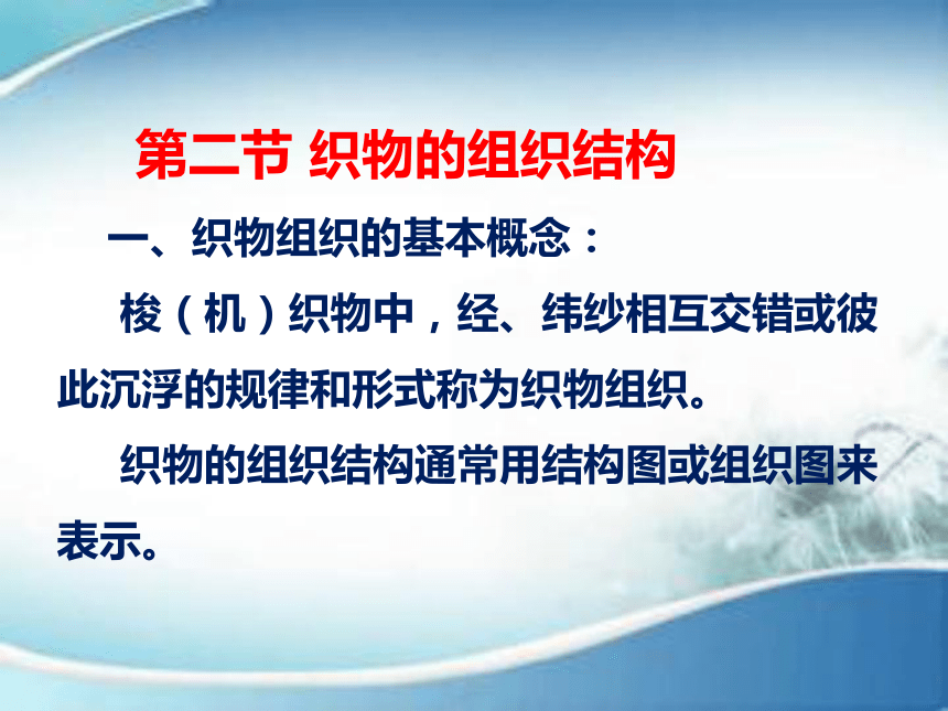 4.2织物的组织结构 课件(共48张PPT)-《服装材料》同步教学（中国纺织出版社）