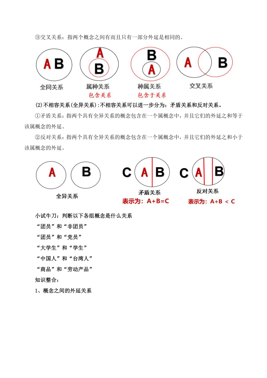 4.1概念的概述（教学设计）2022-2023学年高二政治下学期统编版选择性必修3