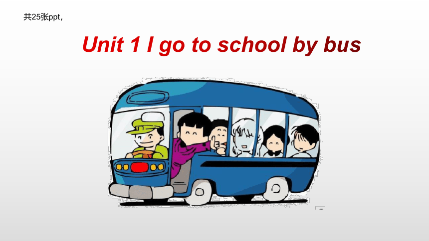 Unit 1 I go to school by bus period1 课件 (共25张PPT)
