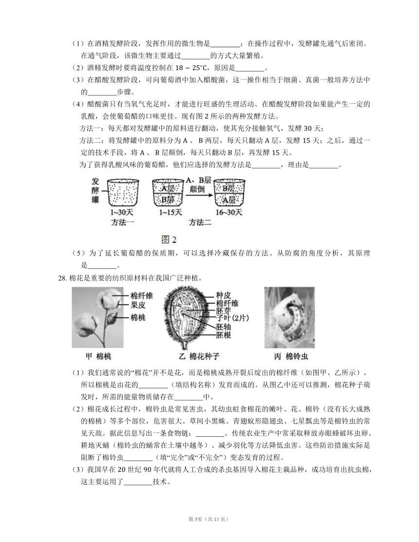 北京版八下 第十六章　生物技术（含解析）