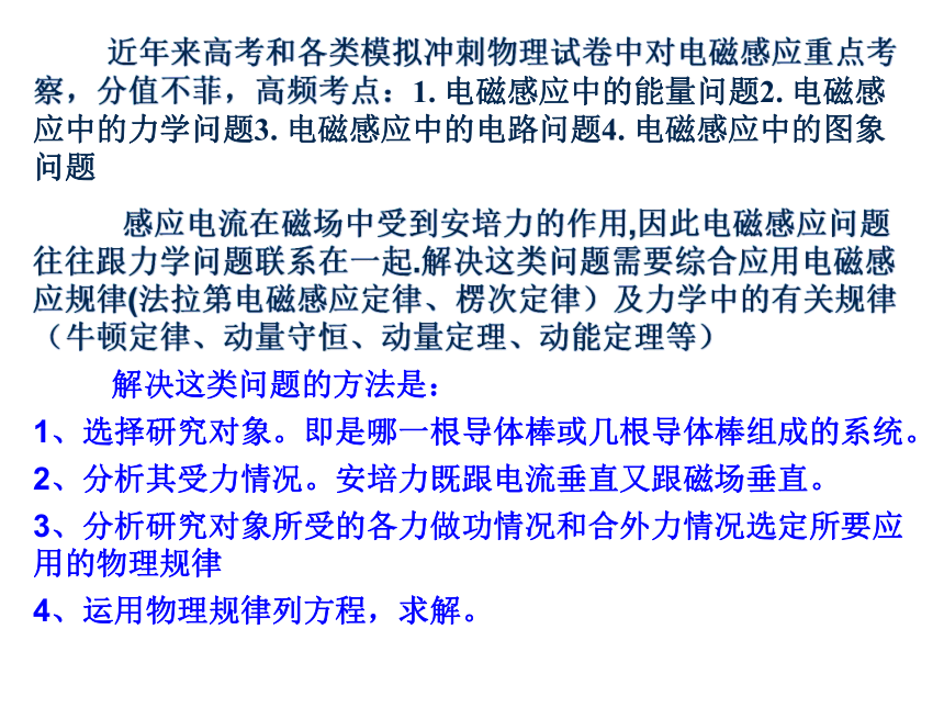 2021届人教版高三物理课件：电磁感应专题解题高手28张PPT