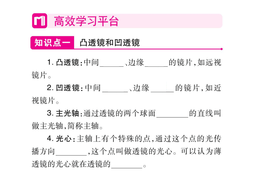 2021-2022学年八年级上册人教版物理习题课件 第五章 第1节 透镜(共30张PPT)