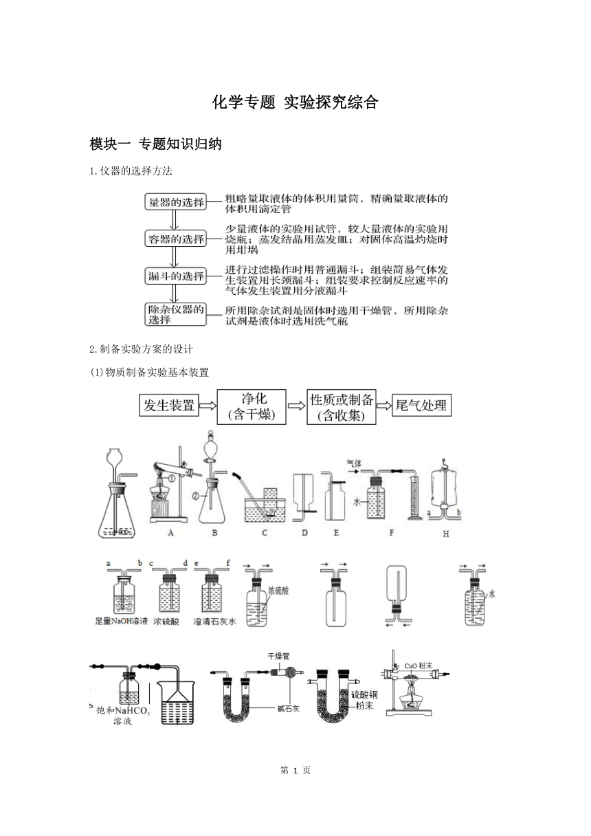 初三化学综合实验探究（PDF 无答案）